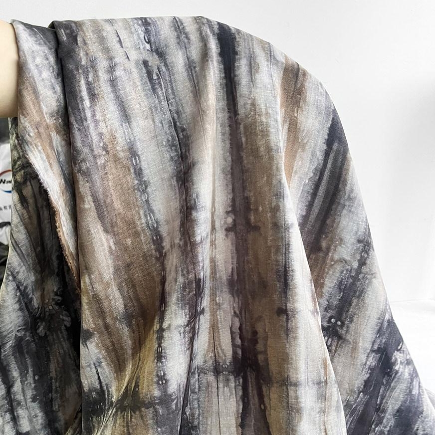 Purple Brown Ethnic Tie Dye Po - Sewing Batik Fabric ulasan dan harga