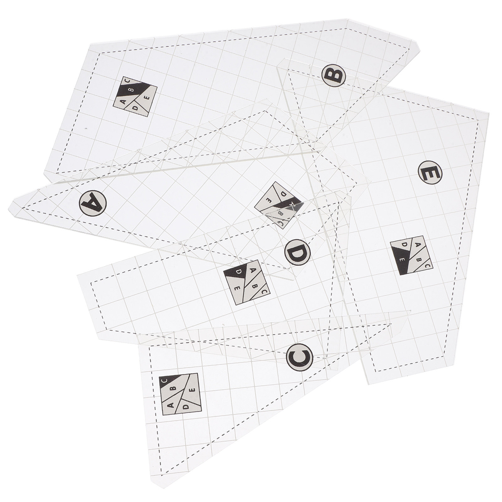 5Pcs Quilting Template Set Acr - Sewing Gauge Ruler ulasan dan harga